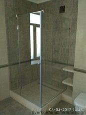 Душевое ограждение для ванной из каленого стекла на заказ
