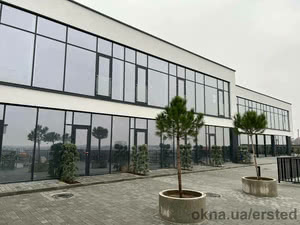 фасадна система з теплого алюмінієвого профілю &mdash; 