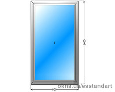 Вікно металопластикове біле VEKA глухе шир.- 800, вис,- 1400