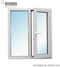 Окно металлопластиковое Rehau 1000х1160 мм белое поворотно-откидное правое