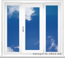 Окно металлопластиковое Rehau 1500х1000мм белое трехстворчатое