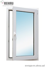 Окно металлопластиковое Rehau 680х1300 мм белое поворотное правое