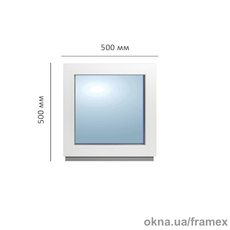 Вікно Framex металопластикове біле 500х500 мм