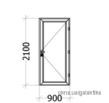 Двері з холодного профілю 900х2100