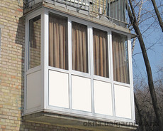 Французское остекление балкона 3 м (от пола до потолка)