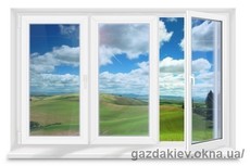 Окно трехстворчатое для квартиры с энергосберегающим стеклопакетом