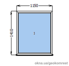Готовое пвх-окно по супер-цене! (1150х1410)