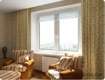 Пластикове вікно 1200 * 1400 з профілю алюпласт.