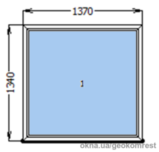 Готовое окно пвх (1340х1370)