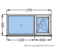 Готовое пластиковое окно по низкой цене