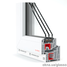 Окно Glasso из профиля Kommerling 88