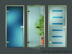 Цельностеклянные интерьерные двери
