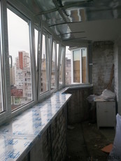 Балкон под ключ с внутреней отделкой