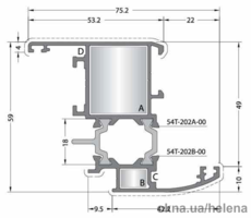 Створка оконная 54T-202-00