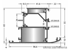Створка дверная Т-образная 60-204-00