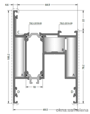 Створка 70LS-201-00