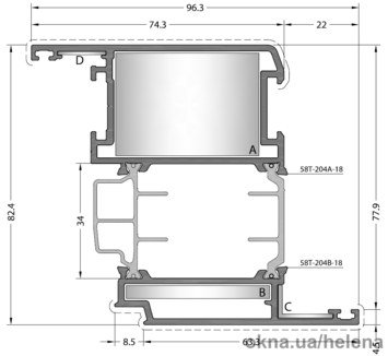 Стулка дверна 74T-204-18