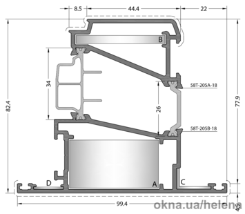 Стулка дверна 74T-205-18