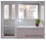 Балконный блок с 1-камерным стеклопакетом, 24 мм.