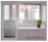 Балконный блок с 1-камерным стеклопакетом, 24 мм.