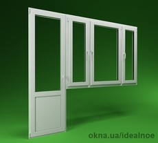 Металлопластиковый балконный блок