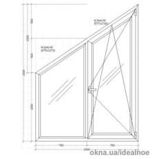 Окно нестандартной формы 1500 х 2000 мм.