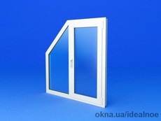 Нестандартное двухстворчатое окно 1100 х 1300 мм.