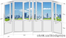 балкон wds 4 створки