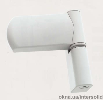 Регулируемая дверная петля, для дверей весом до 160 кг., наплыв 22мм., белая