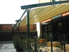 Тканевый навес для террасы