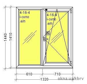 Вікно ПВХ Саламандер 2D 1,3*1,4м