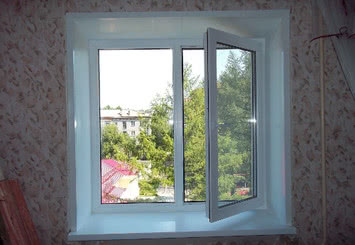 Пластикове вікно в кухню з двох половин - 1500х1800 мм. REHAU Euro 70