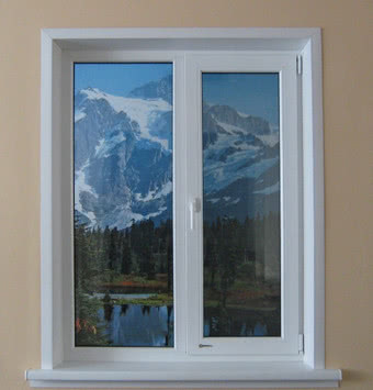ПВХ окно в комнату с двумя створками - 1500х1200 мм (Мироновка)