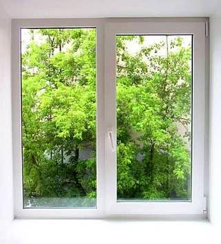 Окно в гостинную комнату из двух половин - 1300х1350 мм. REHAU Euro 60
