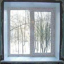 ПВХ вікно в приватний будинок - одна частина глуха, друга відкривається - 1500х1200 мм (Нова Одеса)