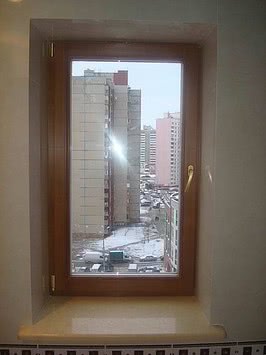 Металлопластиковое одностворчатое окно Рехау - немецкое качество - 87х87 см. (ВхШ) (Збараж)