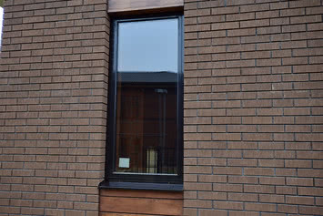 Вікно з ПВХ профілю Рехау Євро 70 - 60 на 120 см (ШхВ) (Орєхов)