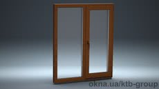 Металлопластиковое окно с декорацией под дерево