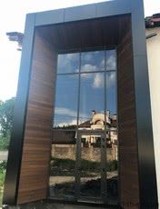 Вентилируемый навесный фасад с термодревесиной