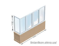 Г-образный балкон с двумя поворотно-откидными створками в немецком профиле REHAU Ecosol 60