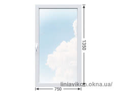 Окно поворотно-откидное 750x1350 из профиля WDS 400 с фурнитурой МАСО и однокамерным стеклопакетом 4-16-4