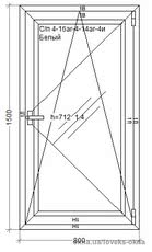 Окно Rehau E70 800х1500