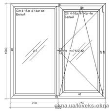 Окно Steko S 300 1500х1500