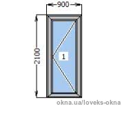 Входная дверь Rehau E70 900х2100 ламинация темный дуб