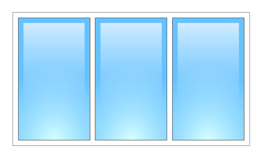 Трёхстворчатое глухое окно 2400х1600 двухкамерный Rehau Euro-Design 60 Трёхстворчатое глухое окно 2400х1600 двухкамерный Rehau Euro-Design 60