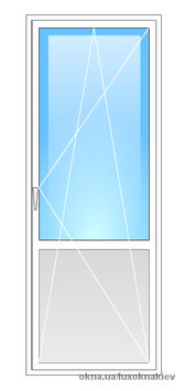 Балконная дверь 650х2050 двухкамерный Salamander Streamline