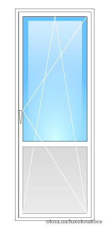 Балконная дверь 700х2100 двухкамерный Salamander 2D Балконная дверь 700х2100 двухкамерный Salamander 2D