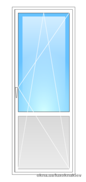 Балконная дверь 750х2150 двухкамерный Rehau Euro-Design 86