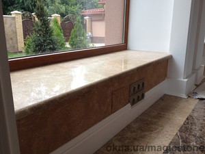 Подоконники из мрамора в частном доме &mdash; 
