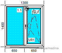Окно 5-ти камерное КВЕ, 3 стекла энерго. 1300*1400